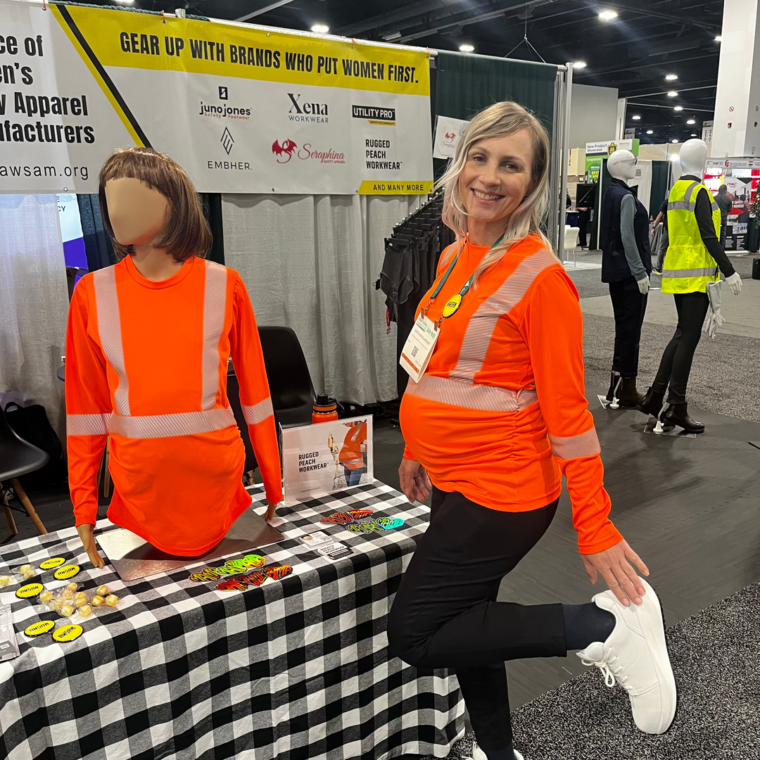 HIVIS ANSI compliant maternity hi vis shirt for pregnant industrial workers needing safe and properly fitting PPE